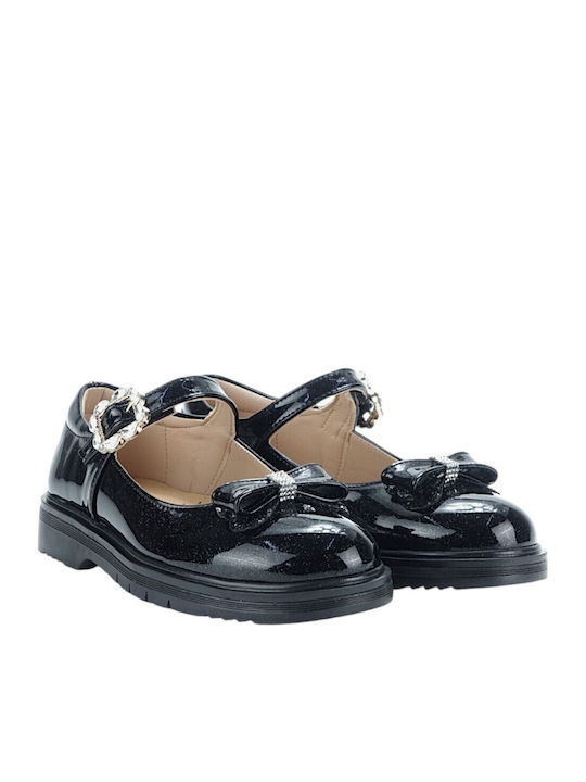 Kinder Ballerinas mit Klettverschluss Schwarz