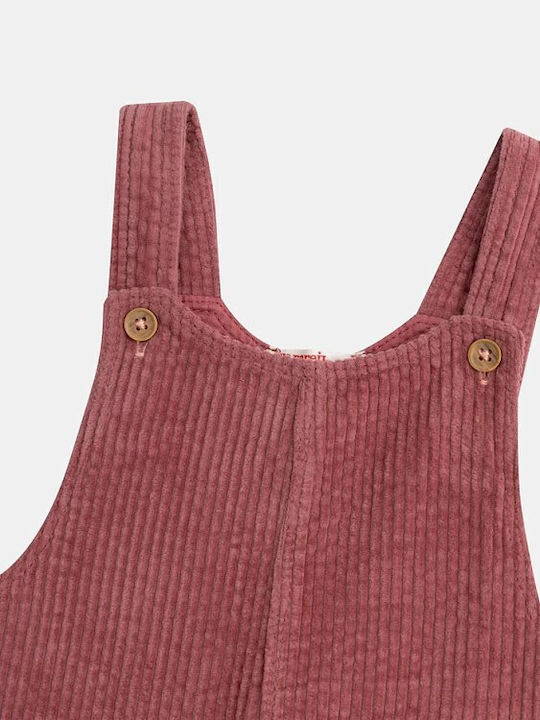 Kinder-Latzhose aus rosa Cord