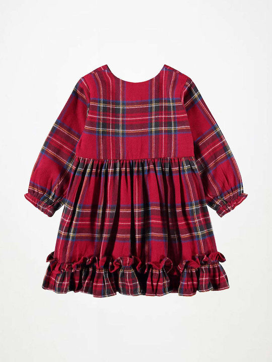 Mädchenkleid Langärmelig Rot