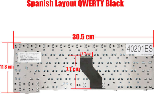 Tastatură Spaniolă Pentru Laptop Acer Aspire 4710 4210 4315 4510 4730 4925 4930g 5720g 5930 5935 6920 6935g Pk1301k0200 Pk1301k0220 Pk1301k0230 Pk1301k0290 Es Neagră Cod.40201es