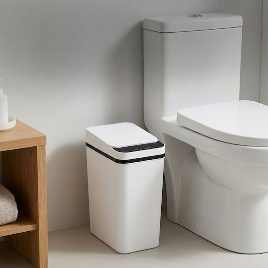 Relaxdays Coș de Gunoi din Plastic cu Senzor 9 l Negru 2 Bucăți