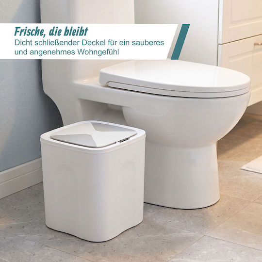 Relaxdays Coș de Gunoi din Plastic cu Senzor 16 l 2 Bucăți