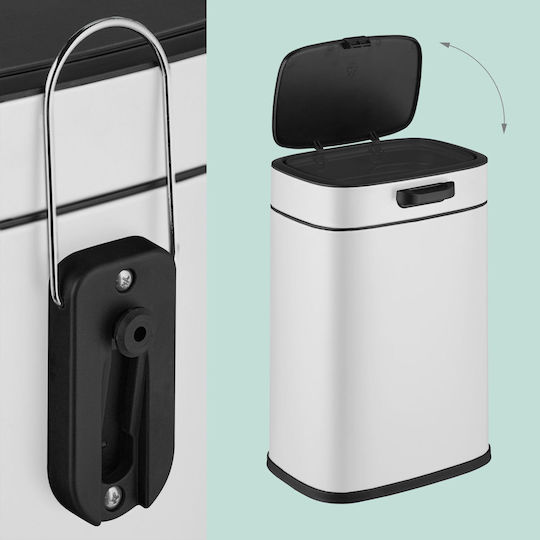Relaxdays Coș de Gunoi pentru Dulap din Plastic 5 l Negru