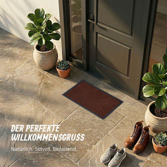 Relaxdays Covoraș de Intrare Roșu 60x40cm Grosime 10mm