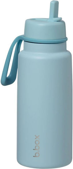 B.Box Stainless Steel Kids’ Batman Thermos Water Bottle with Pop-Up Spout Light Blue 1000ml