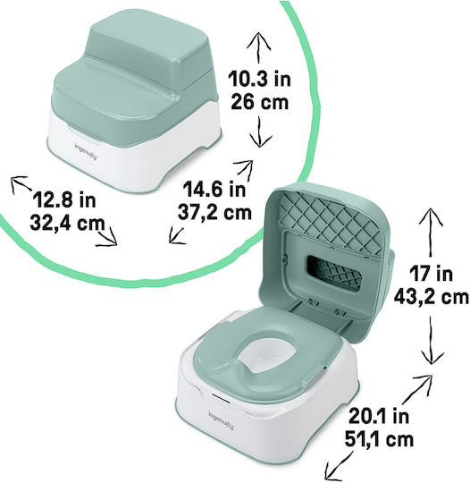 Ingenuity Portable Potty Green