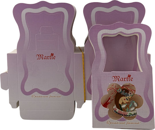 200 Pappkarton Verpackungsmaterialien Martisoare Flippy Broschen Boxen Geldbörse Modell Flieder