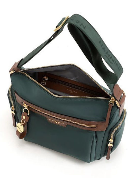 Green Fabric Women's Shoulder Bag