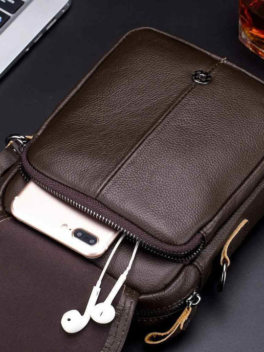 Leder Herren Schulter / Crossbody Braun Tasche