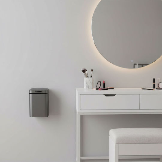 Relaxdays Coș de baie din inox 3 l Gri