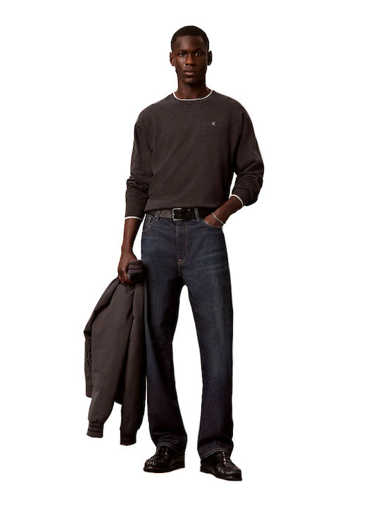 Men's Jeans Pants Tapered Dark Aged Denim