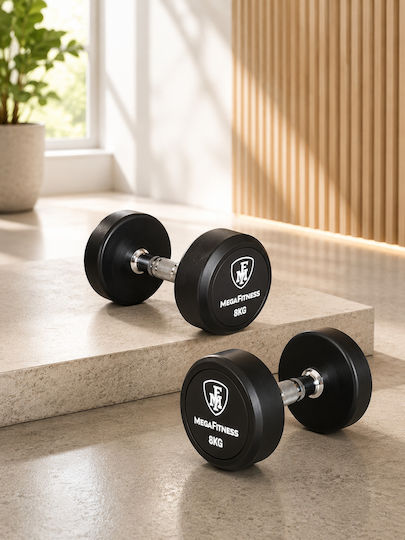 MegaFitness Βαράκι Στρογγυλό Λαστιχένιο 1 x 8kg