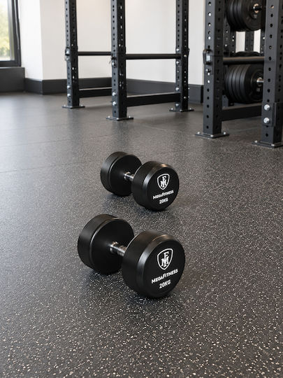 MegaFitness Βαράκι Στρογγυλό Λαστιχένιο 1 x 20kg