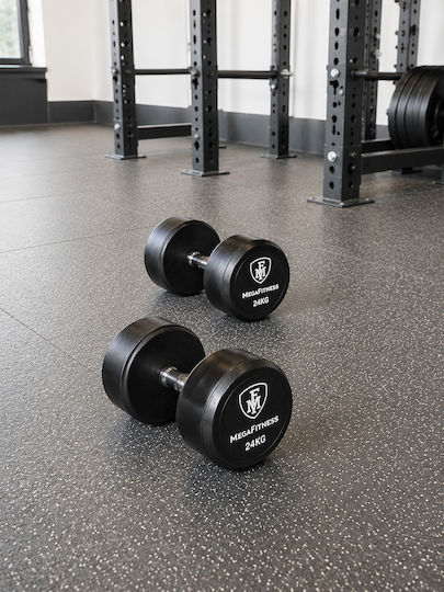 MegaFitness Βαράκι Στρογγυλό Λαστιχένιο 1 x 24kg