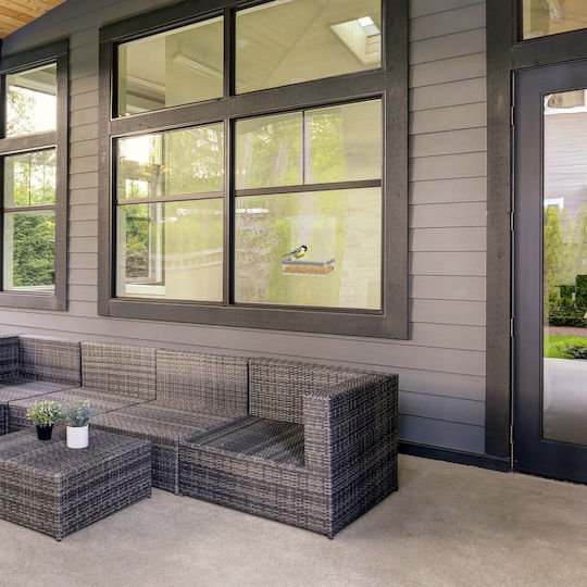 Adăpătoare Pentru Păsări Relaxdays Transparentă cu Ventuze 3 X 12 X 15 Cm