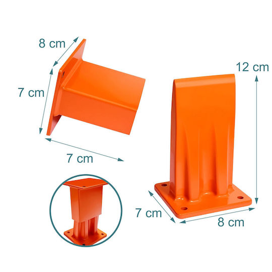 Relaxdays Holzspalter Stahl Orange 30 × 20 Cm