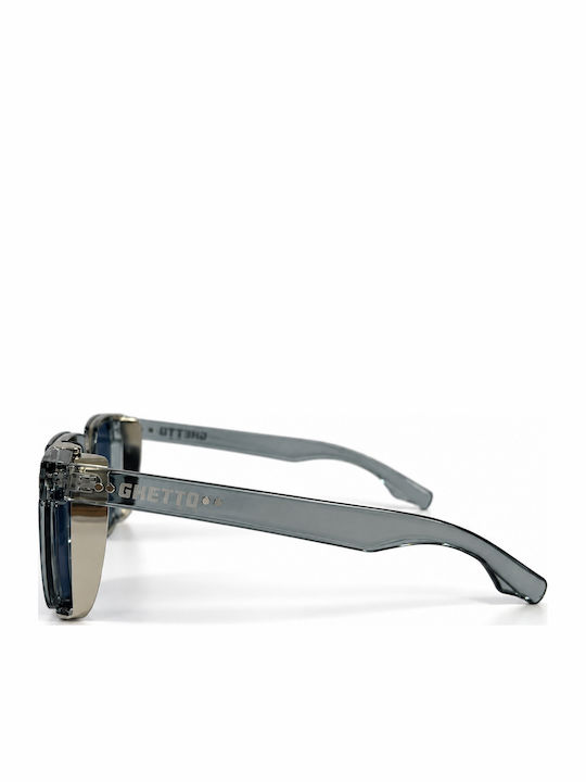 Ghetto Unisex Sonnenbrille Smoky Transparent / Dunkelblau