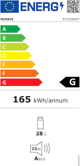 Morris Mini Bar 28lt Υ42.5xΠ49.5xΒ47εκ. Μαύρο B71028GDT