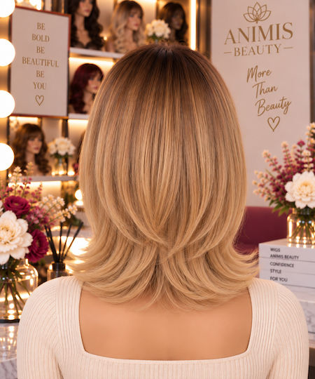 Animis Beauty Wig with Synthetic Hair in Blonde Colour 36cm