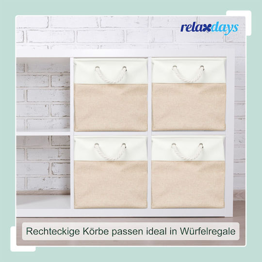 Relaxdays Plastic Storage Box 30x30x30cm 4 Pieces