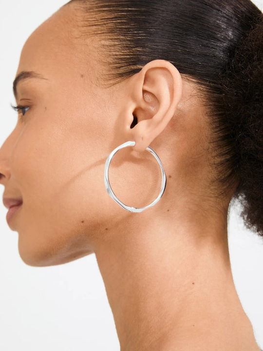 Pilgrim Presence Hoop Earrings Silver-plated 102636013 Ορείχαλκος