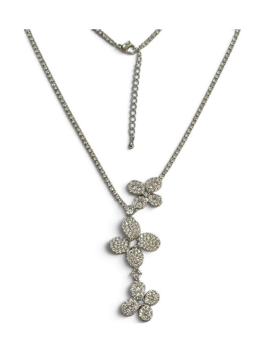 Prime Steel Halskette mit Blumenmotiv aus Stahl Prime Steel Halskette mit Blumenmotiv aus Stahl