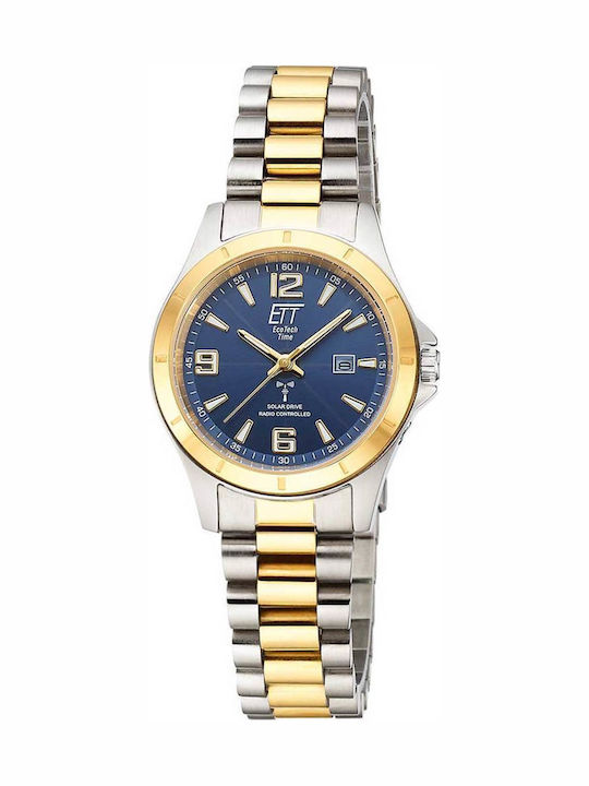 ETT Women's Watch 32mm Solar with Silver Metal Bracelet
