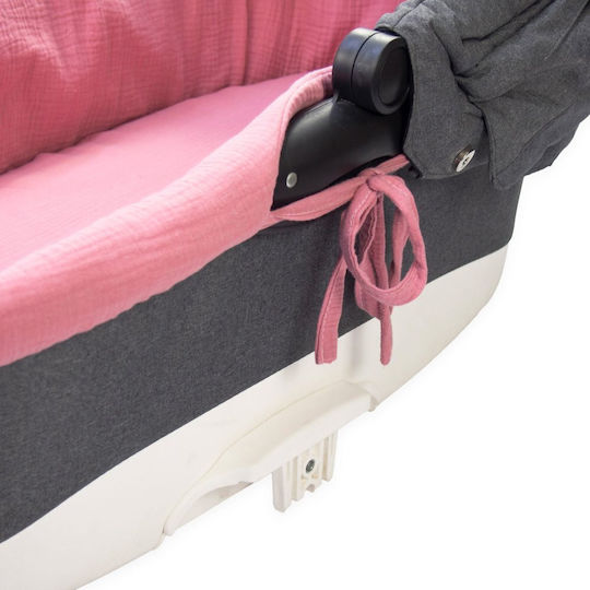 Kerstin Breathable Stroller Mattress 38x80cm Pink