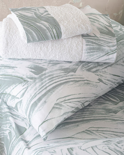 Rythmos Topaz Set Pillowcases with Envelope Cover Green 50x70cm