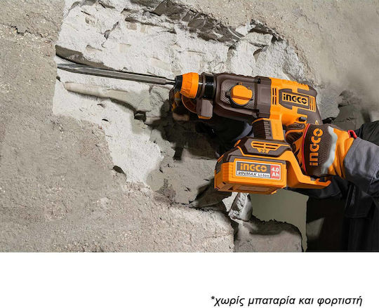 Ingco CRHLI22208 Ciocan Rotopercutor cu Acumulator Brushless 20V Solo cu Prindere SDS Plus