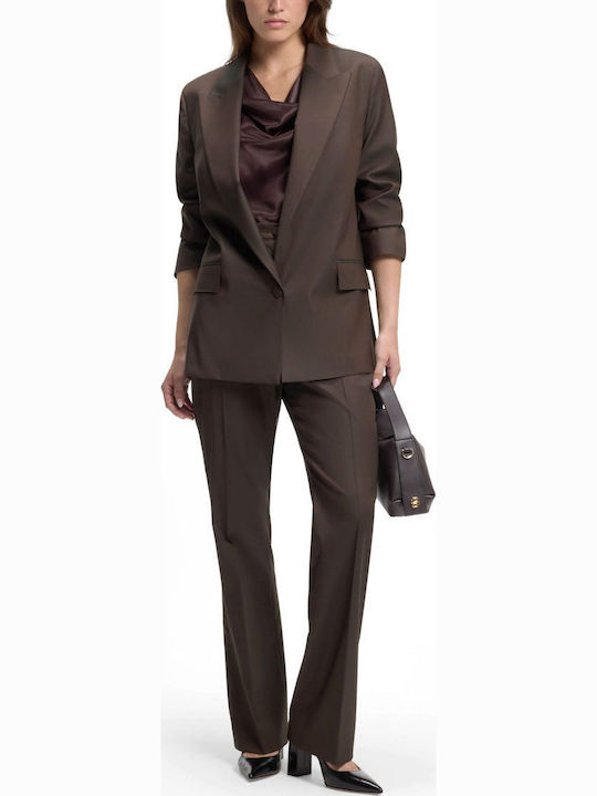 Boss Γυναικείο Σακάκι Dark Brown