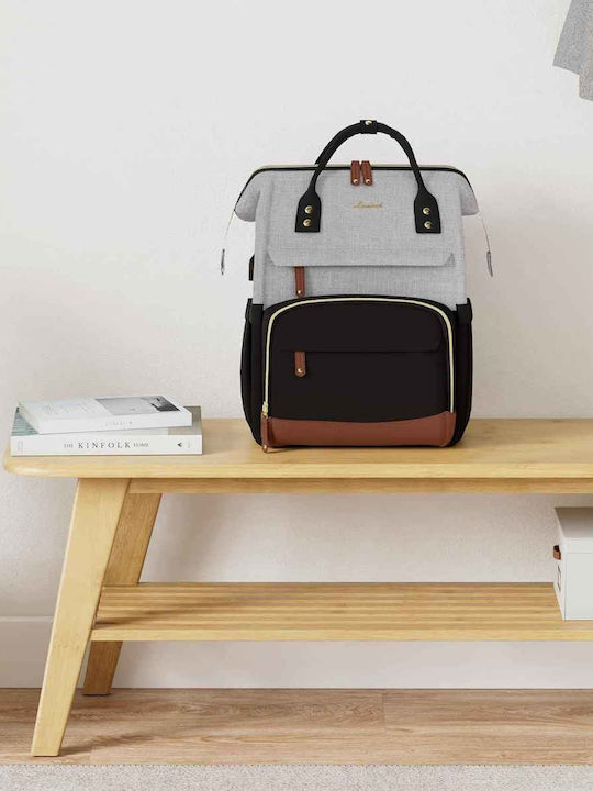 Schwarze Damen Tasche aus Stoff zum Tragen als Rucksack oder Schultertasche