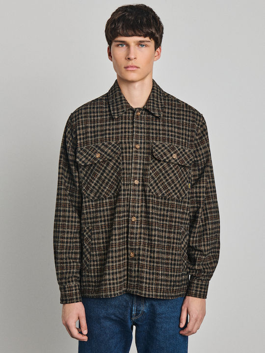 Lester Overshirt с Дълъг Ръкав, Стандартна Кройка, Кафяво Каре 61-118.056.Н0000