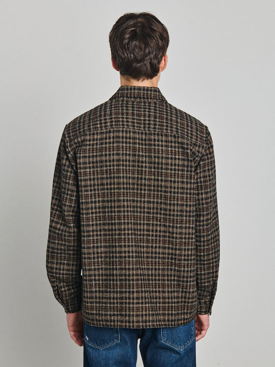 Lester Overshirt с Дълъг Ръкав, Стандартна Кройка, Кафяво Каре 61-118.056.Н0000