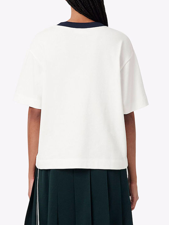 Lacoste Damen Oversized T-Shirt Weiß