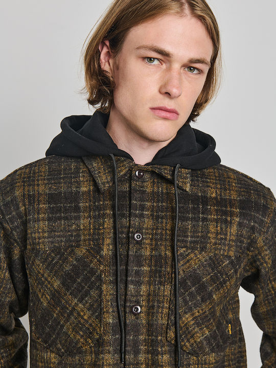 Justin Overshirt с Дълъг Ръкав в Стандартна Кройка на Каре, Многоцветен