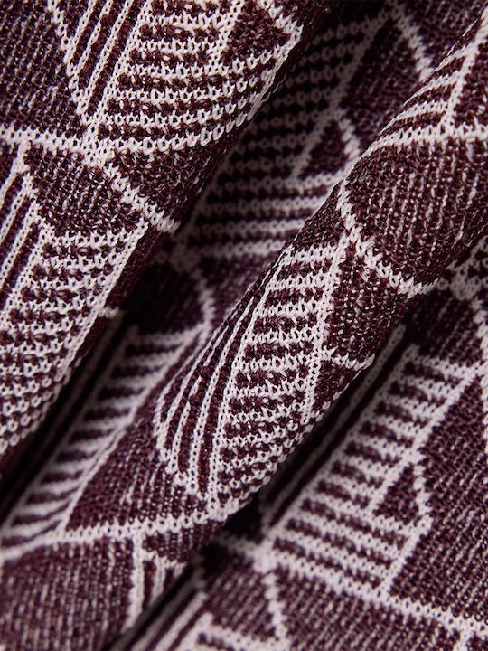 Women's Burgundy Hooded Sweatshirt Cardigan
