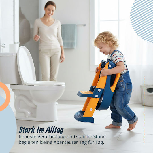 Relaxdays Scaun De Toaletă Pentru Copii Albastru