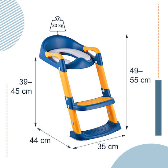 Relaxdays Scaun De Toaletă Pentru Copii Albastru