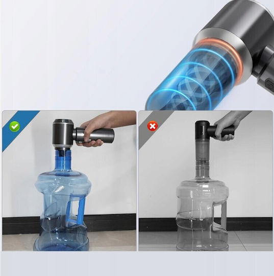 Aspirator Auto Portabil Flippy Home Car, 3 Viteze, Încărcare Rapidă Type-C, Tub Prelungitor, 2000 mAh, 7 Duze pentru Aspirare și Suflare, 21x20x6.5 Cm, Negru