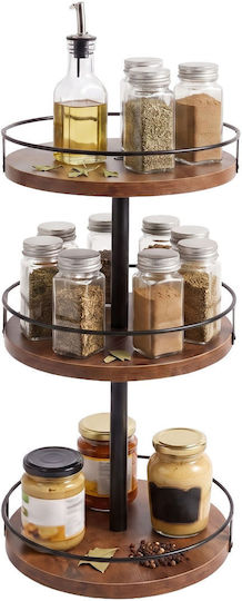Relaxdays Wooden Black Spice Organizer