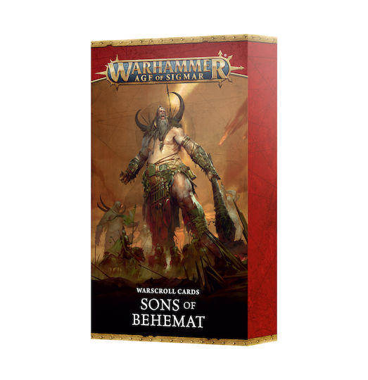 Age Sigmar Карти с характеристики за армията Разрушение: Синовете на Бехемат, на английски език