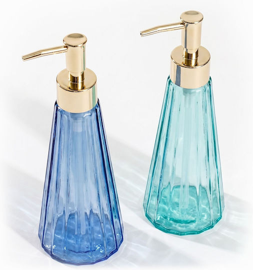 Relaxdays Dispenser Γυάλινο Μπλε 320ml