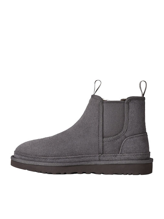 Neumel Suede Chelsea Μποτάκια Γκρι
