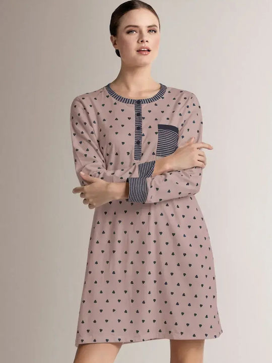 Infiore Winter Women's Pink Nightgown