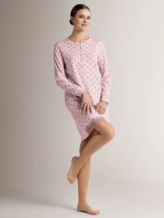 Infiore Winter Women's Pink Nightgown