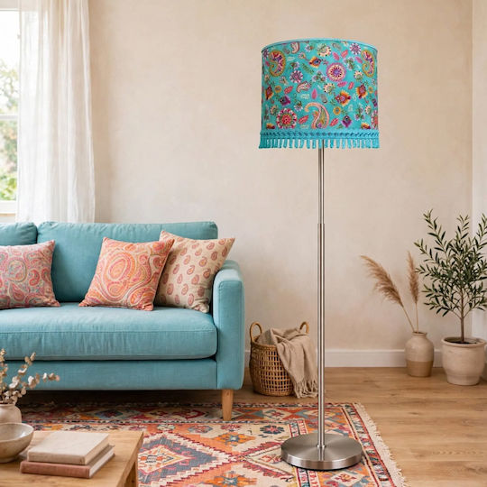 Oxygen Paisley Blue Floor Lamp Blue