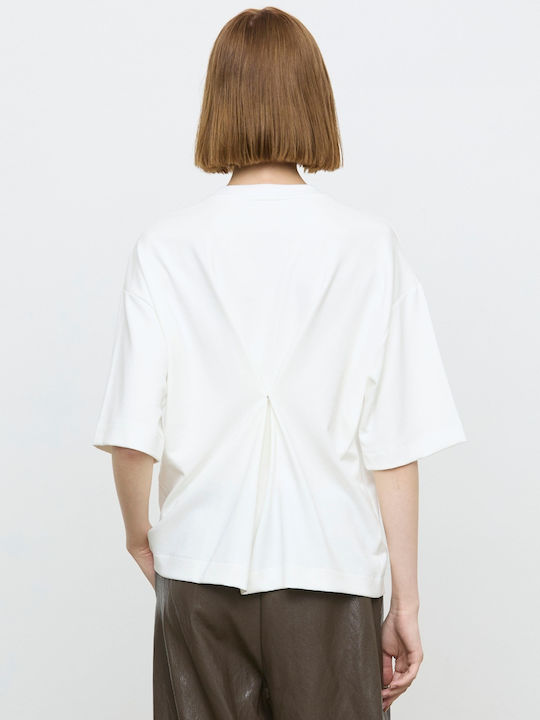 Damen-Oversize-T-Shirt Off-White