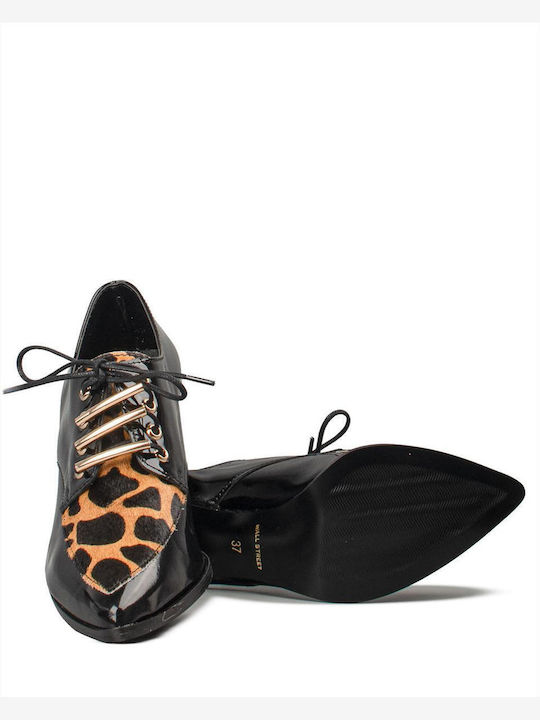Damenstiefeletten Oxfords Schwarz