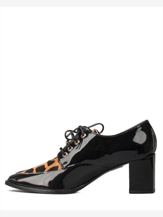 Damenstiefeletten Oxfords Schwarz